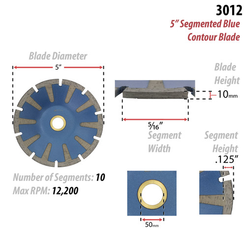 Bosco Blue Segmented Contour Blades